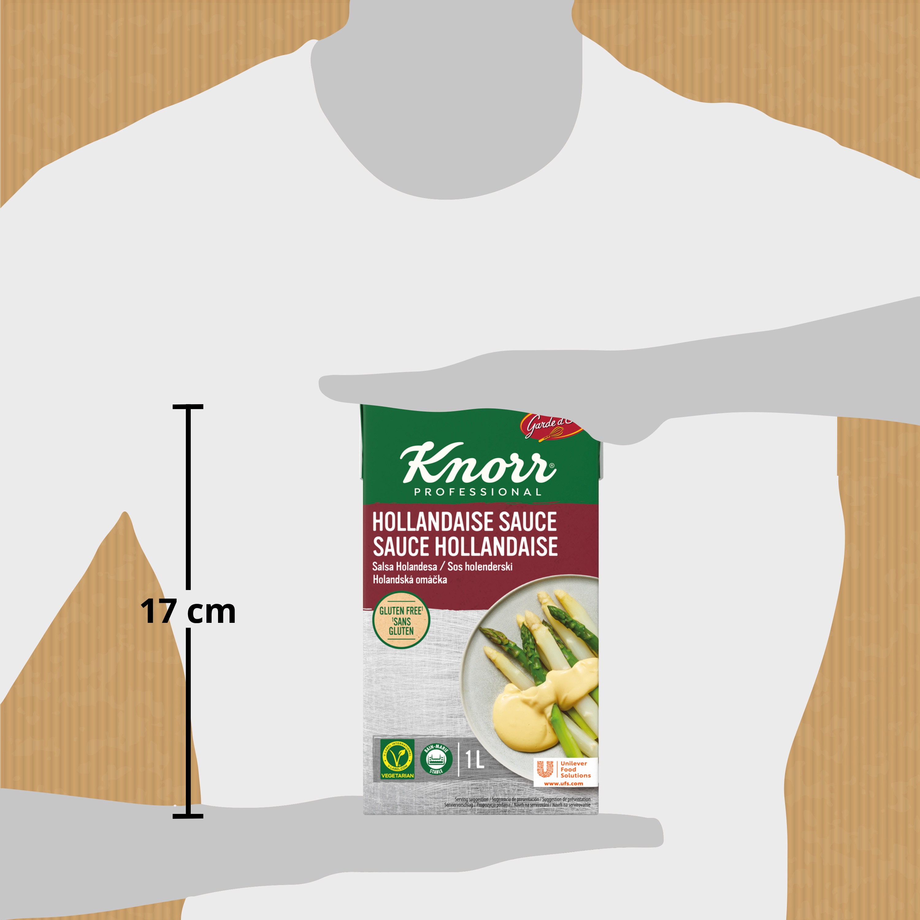 Knorr Salsa Líquida Holandesa lista para usar sin gluten brik 1L - La Salsa Líquida Holandesa Knorr, lista para usar, permite aumentar y actualizar tu oferta con total control y confianza.